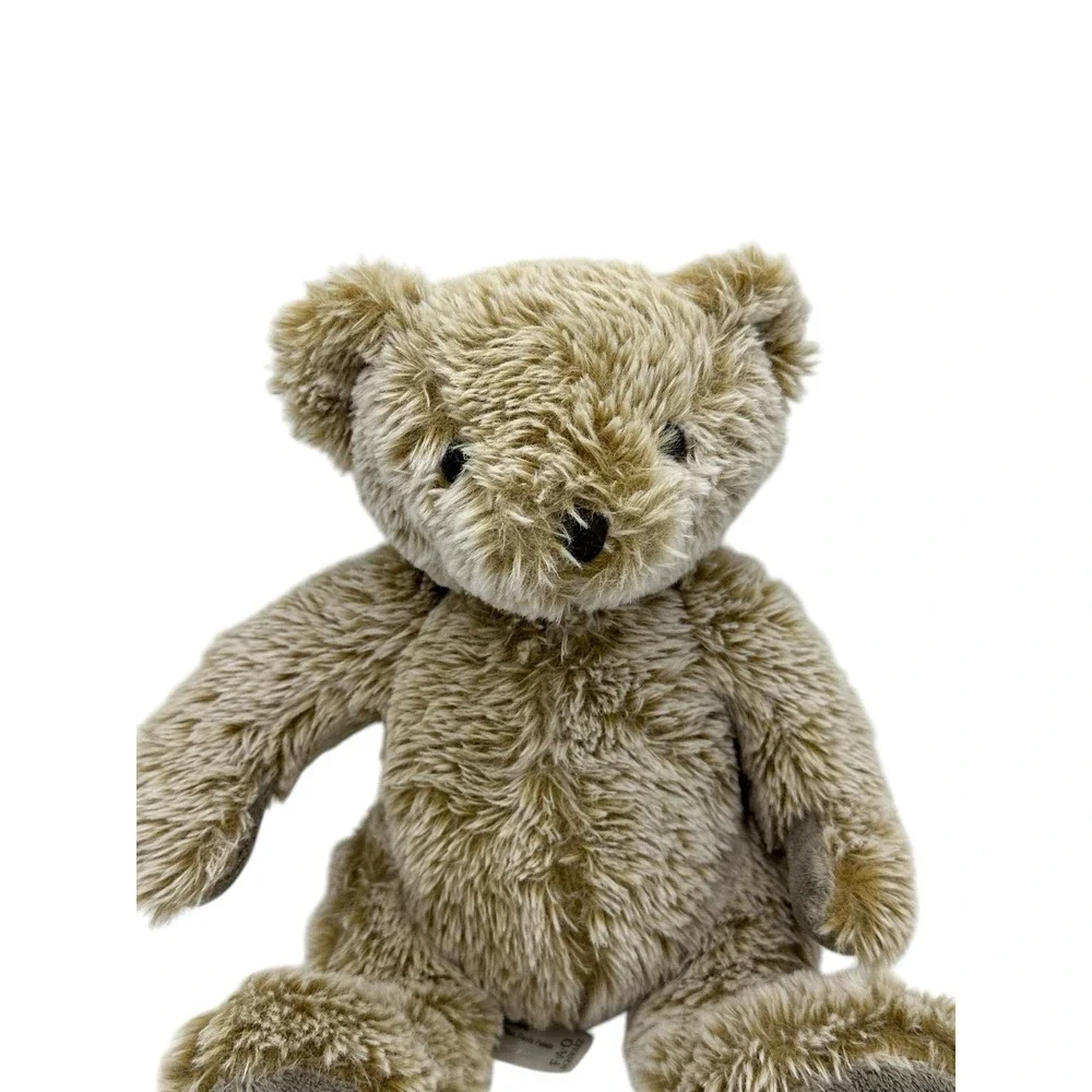 FAO Schwarz Teddy Bear Brown with‎ Red on Foot Plush Stuffed Animal 13
